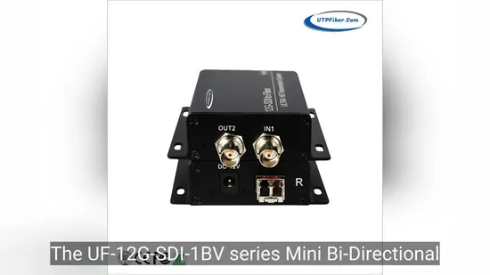 Mini Converter Optical Fiber 12g-SDI Single Mode 12g-SDI Video Fiber Extender Over LC Connector 10km
