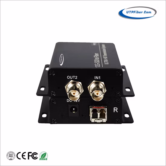 Mini Converter Optical Fiber 12g-SDI Single Mode 12g-SDI Video Fiber Extender Over LC Connector 10km